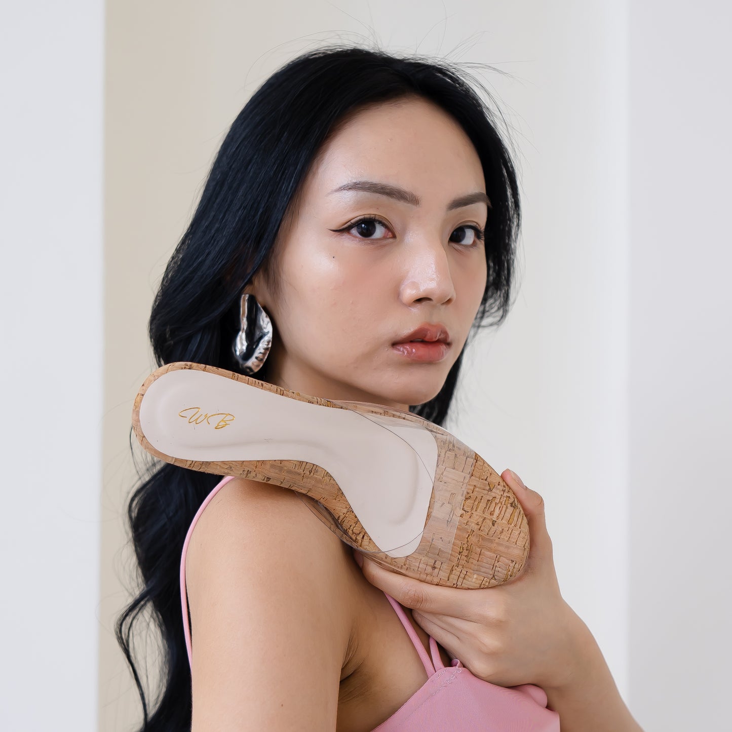 Pure Ivory Noir ( Plain Wood ) , 10cm Heel