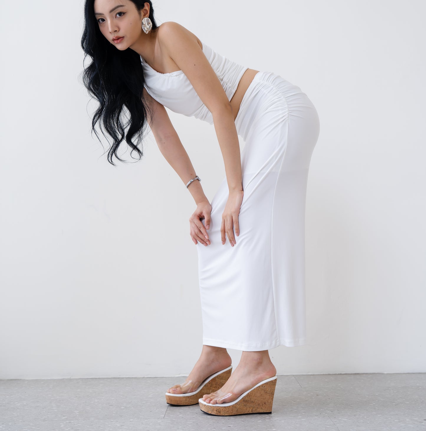 Lunar Drift ( White ) , 10cm Heel